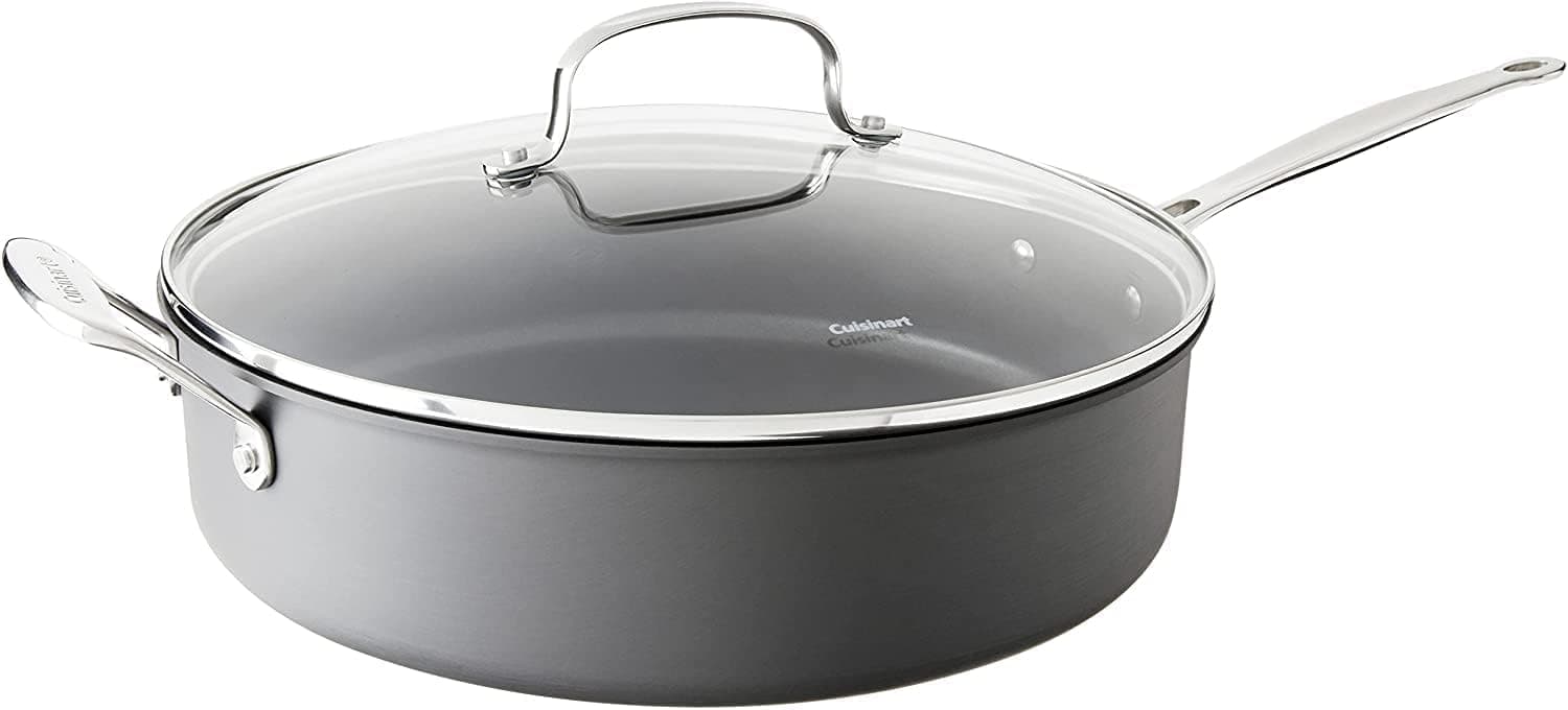 Cuisinart 633-30HP1 Chef's Classic 5.5-Quart Saute Pan, Nonstick Hard-Anodized, Black