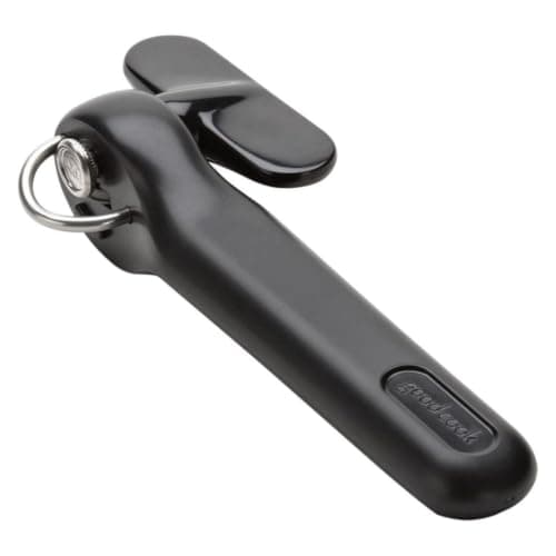 GoodCook Safe-Cut Can Opener with Easy Turn Knob, Black | Perfect for Seniors, Manual Handheld Design with Ergonomic Handle, No Sharp Edges or Food Contact Surfaces