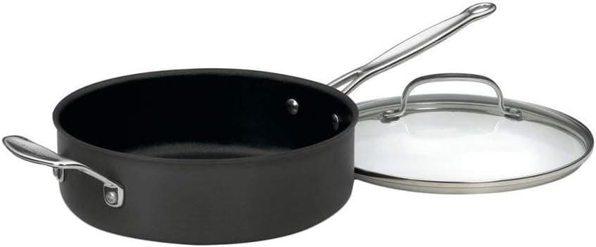 Cuisinart Chef's Classic Non-Stick Hard Anodized Saute Pan with Lid, 5.5-Quart