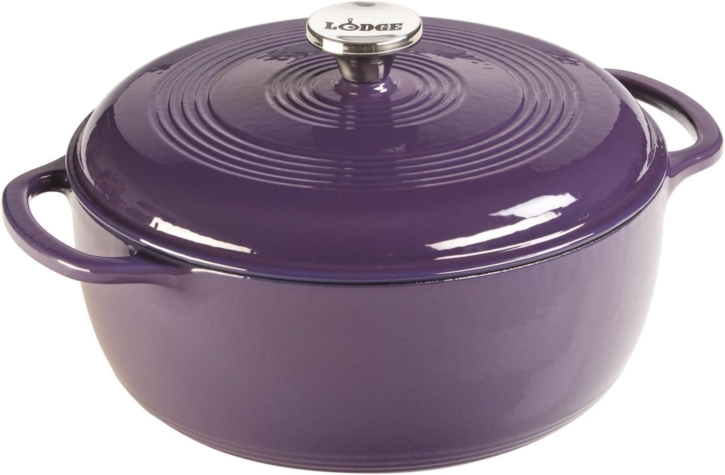 Lodge Enameled Cast Iron Dutch Oven, 6-Quart, Purple
