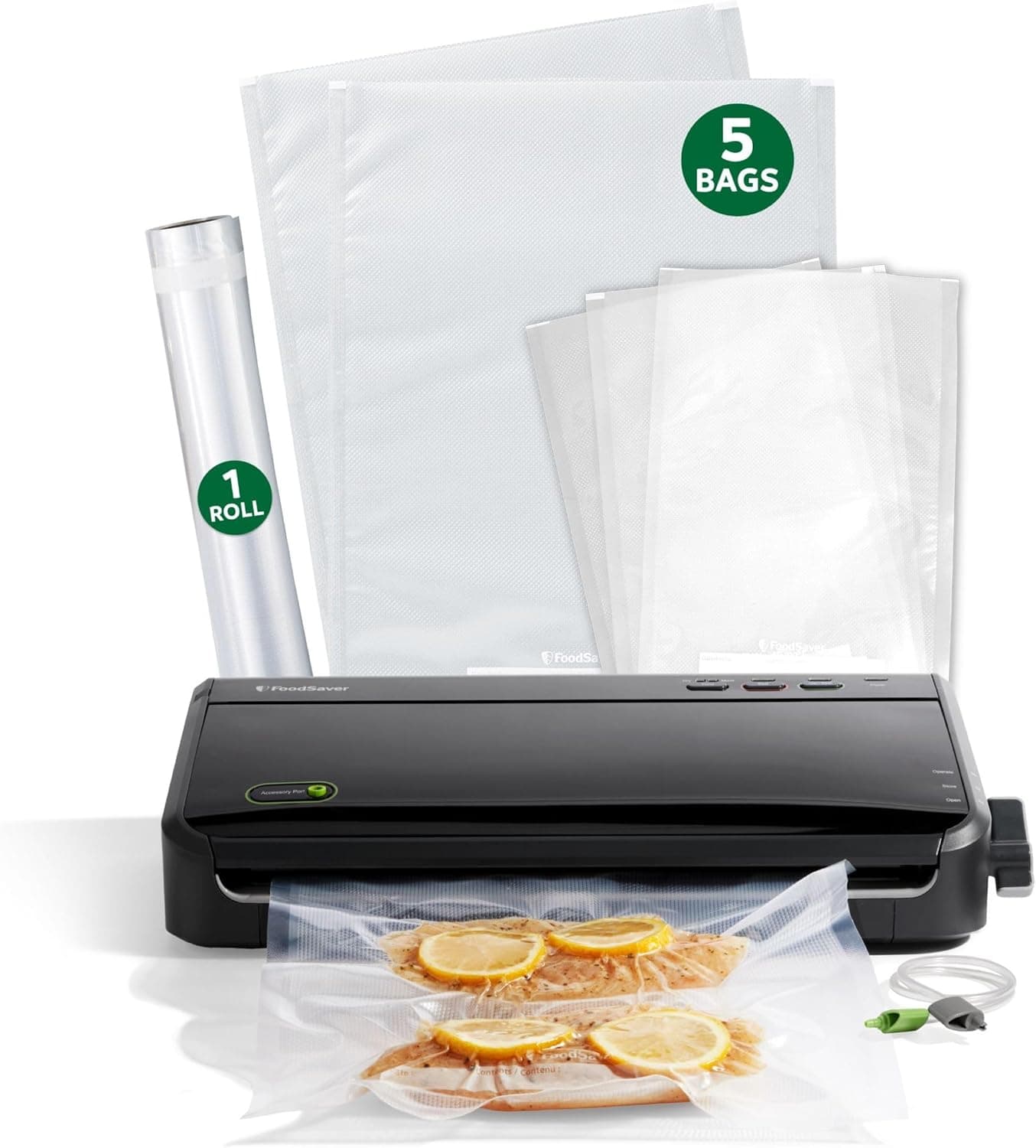 FoodSaver Vacuum Sealer Machine - Automatic Bag Detection, Sous Vide Friendly, with Bags & Handheld, Black