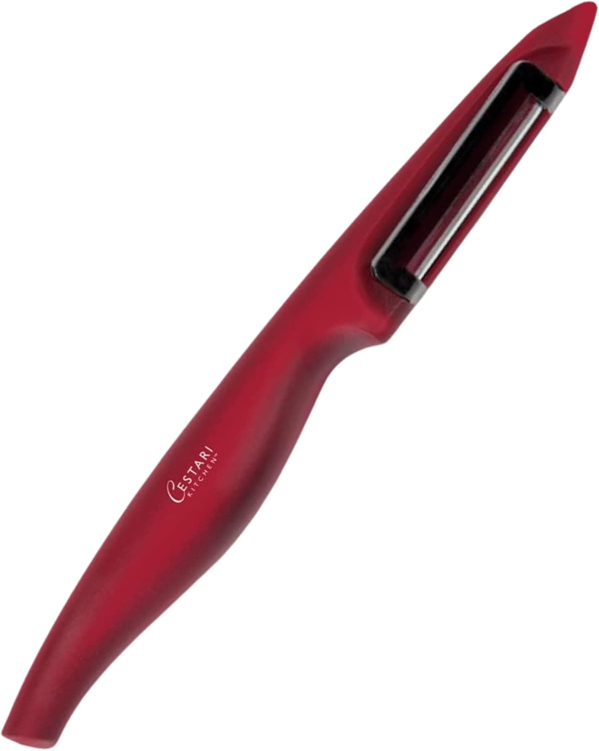 Cestari Kitchen Best Vegetable Peeler, Ceramic, Red