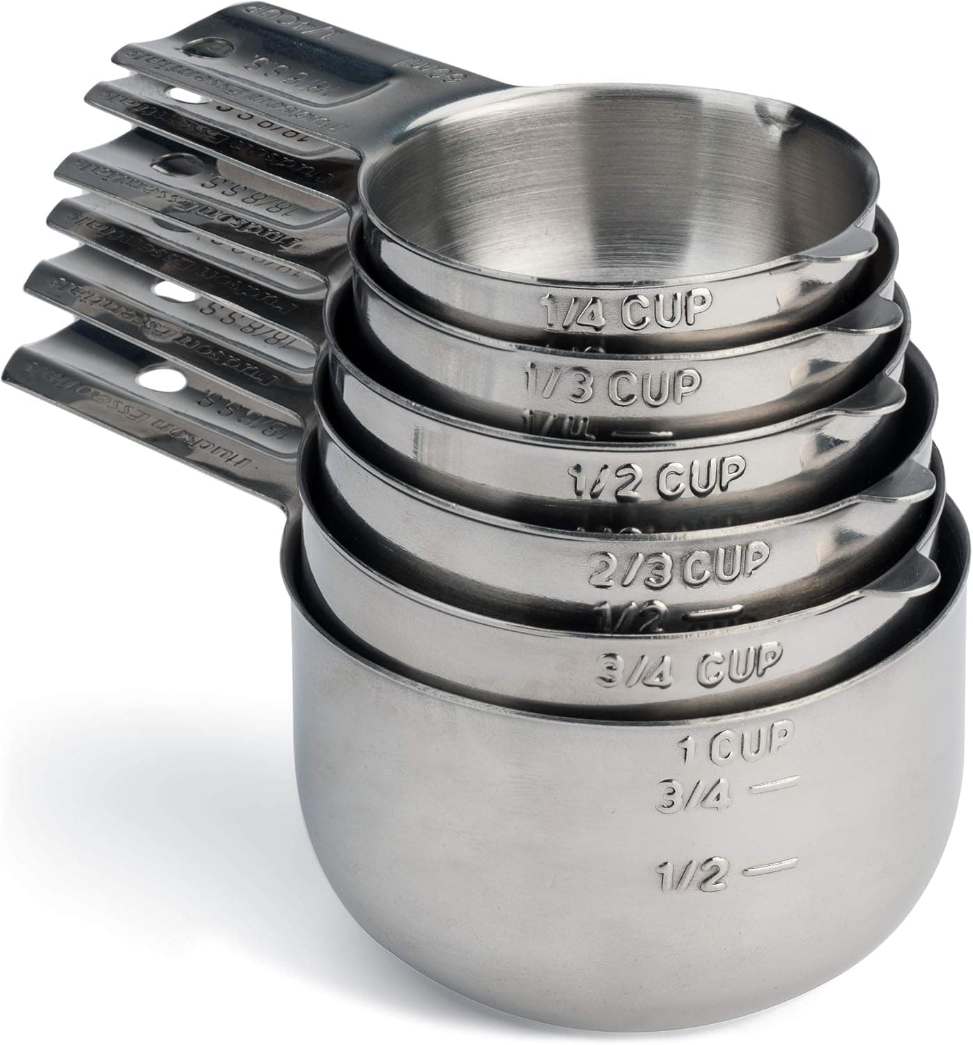 Hudson Essentials Stainless Steel Measuring Cups Set (6 Piece)
