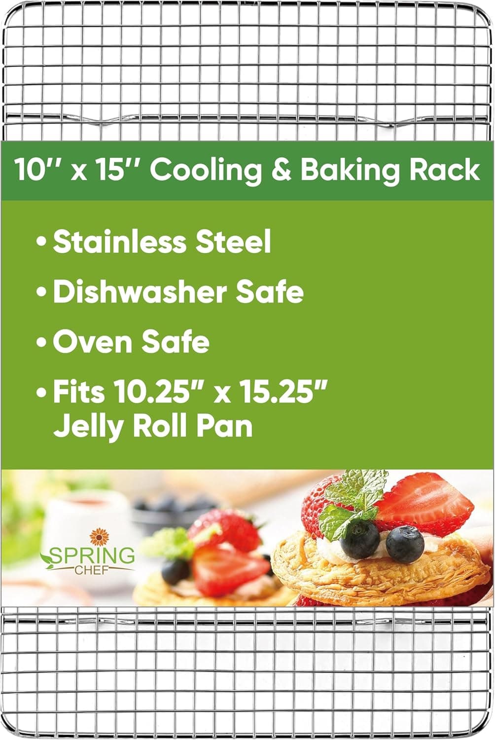 Spring Chef 10x15 Inch Stainless Steel Cooling Rack