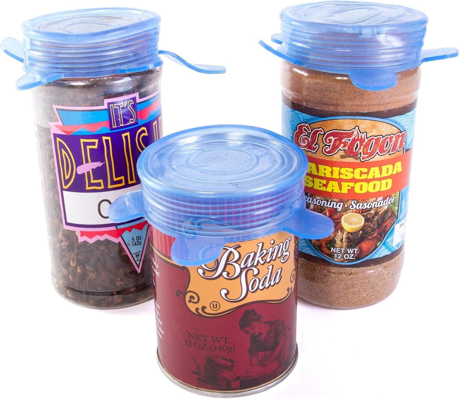 Kitchen + Home Silicone Stretch Lids - Set of 3 Can and Jar Sized Food Saver Covers
