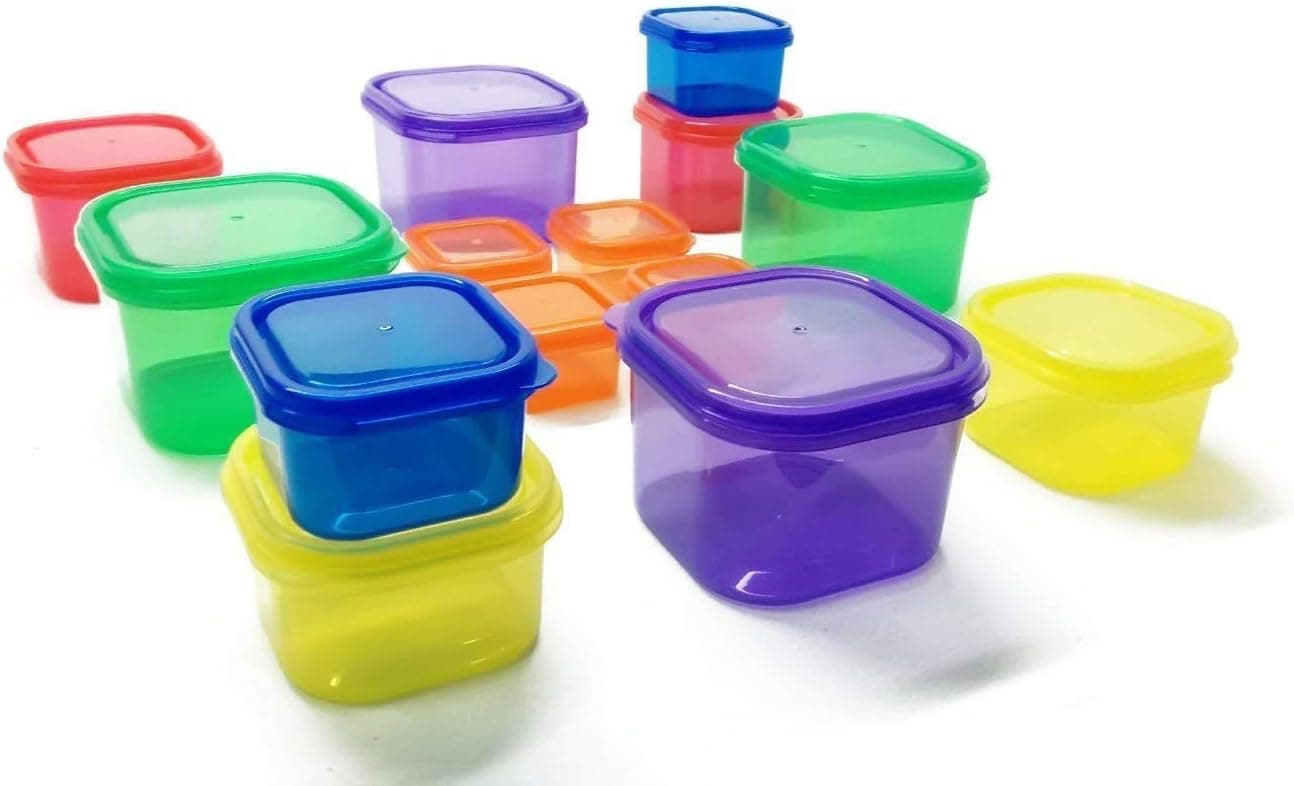 Portion Control Containers 2 Set (14 Pieces) with Lids