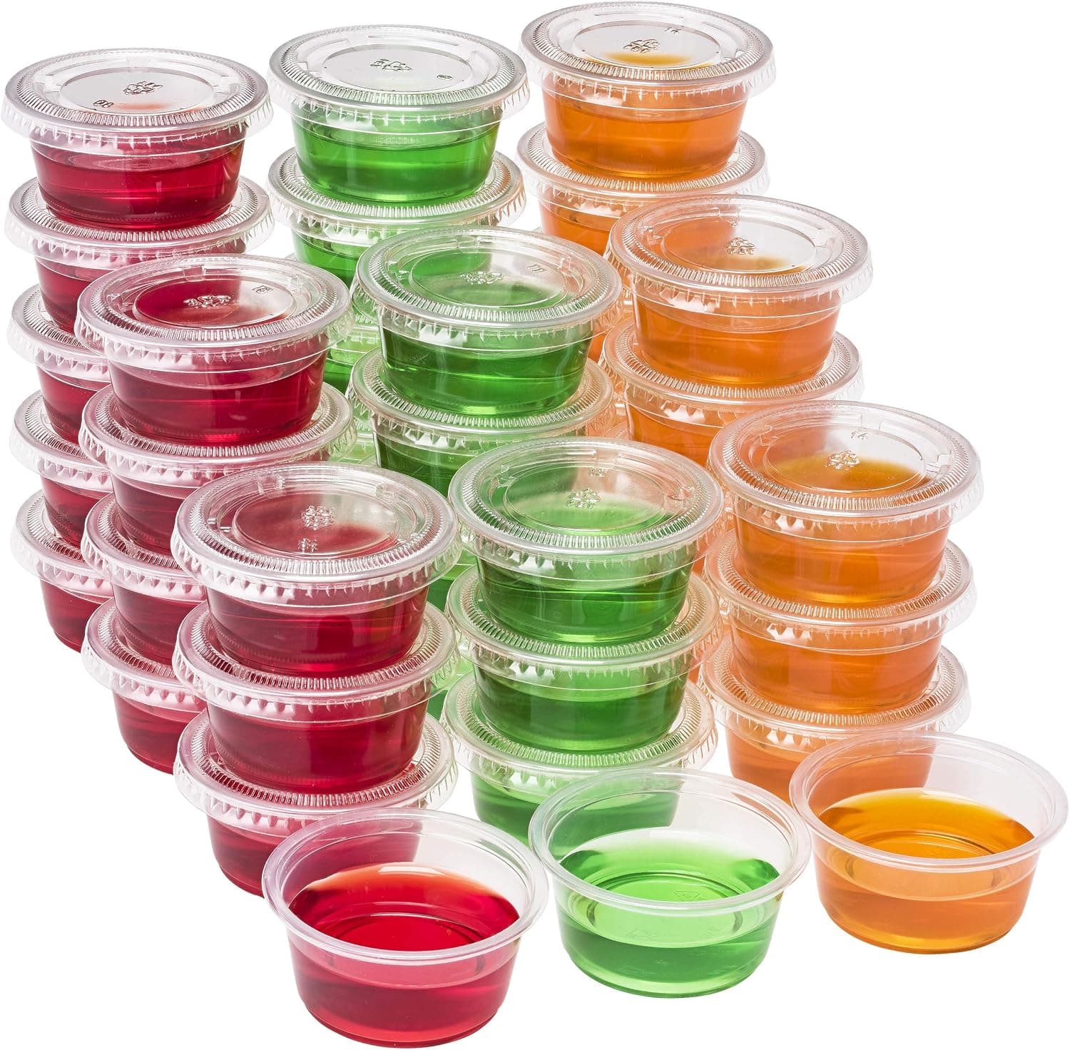 DuraHome Plastic Portion Cups with Lids 2 oz, Pack of 150
