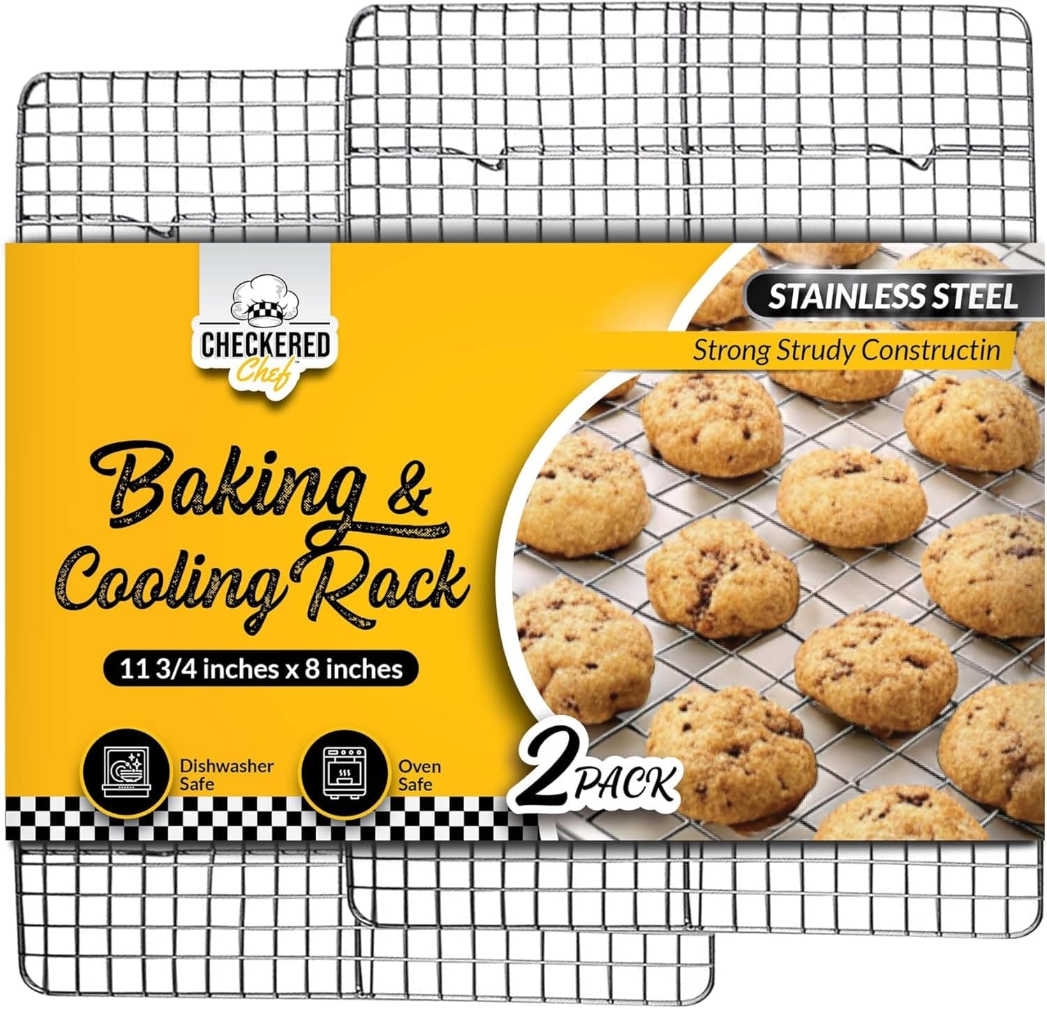 Checkered Chef Cooling Rack, 8"x11.75", Set of 2