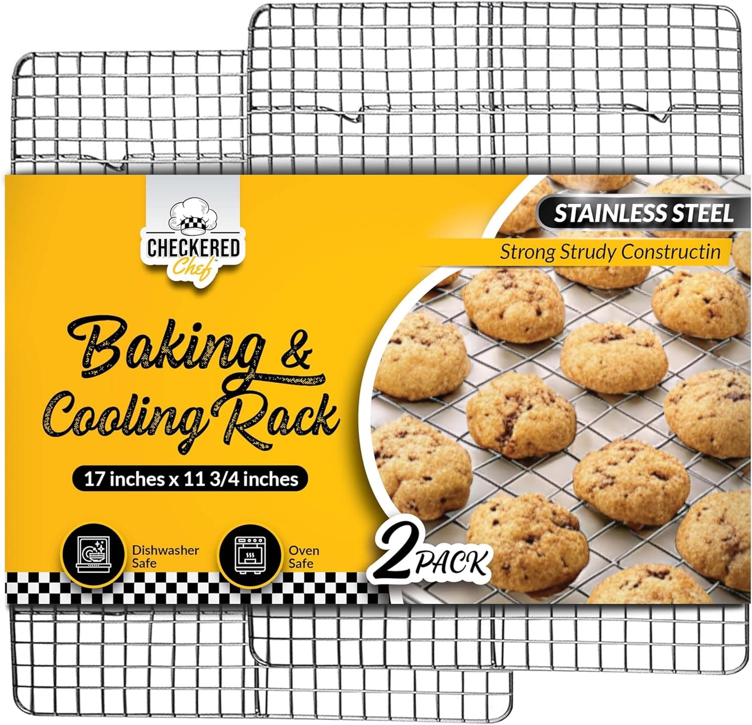 Checkered Chef Cooling Rack, 11.75"x17", Set of 2