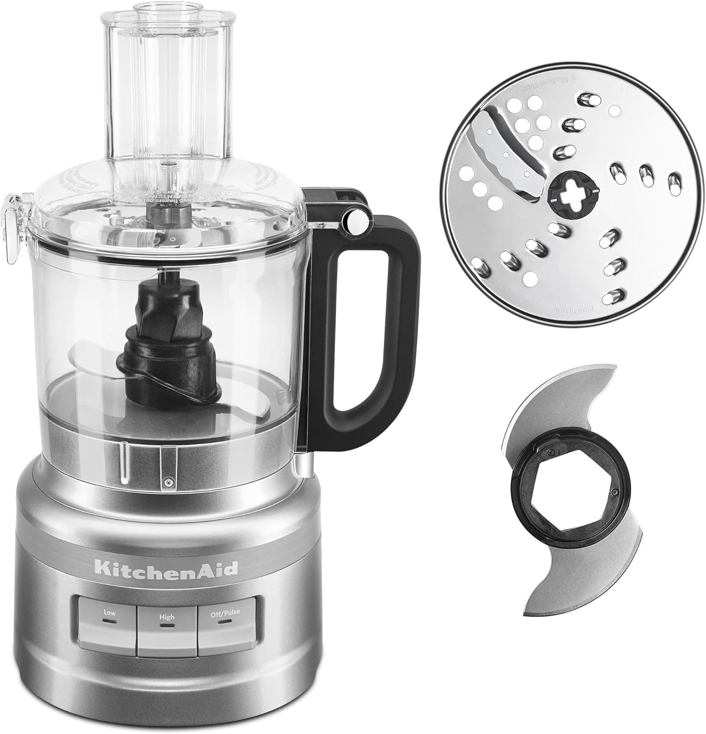 KitchenAid KFP0718 7-Cup Food Processor, Contour Silver