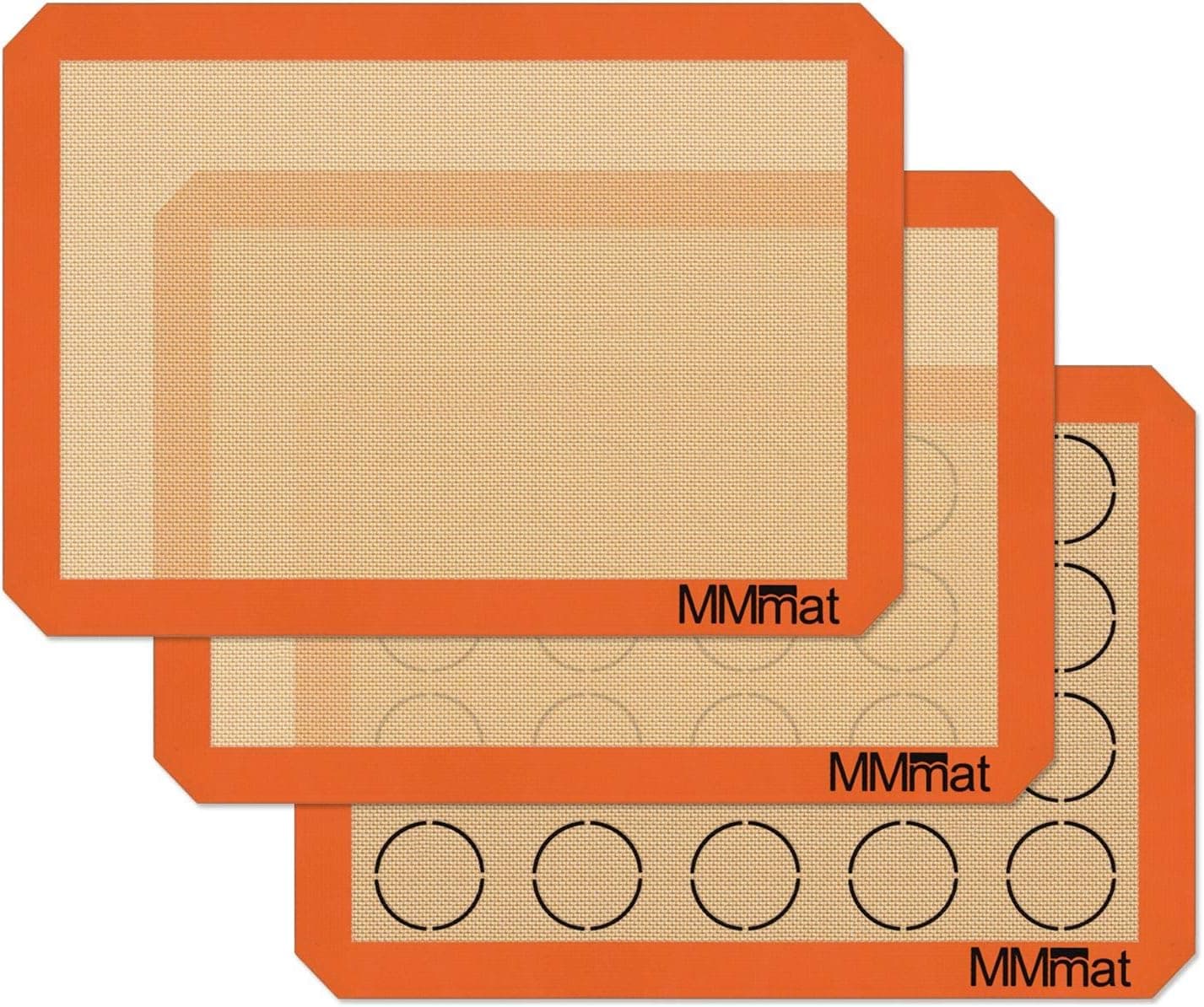 MMmat German Silicone Baking Mat, 2 Half Sheets, Professional Grade Non-Stick