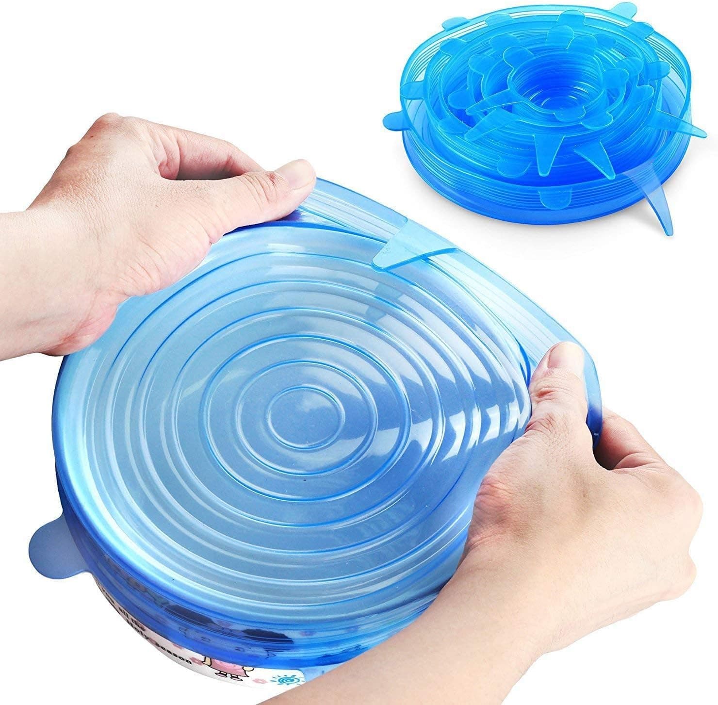 Silicone Stretch Lids, Durable & Eco-Friendly Elastic Lids Reusable Heat Resistant Various Sizes