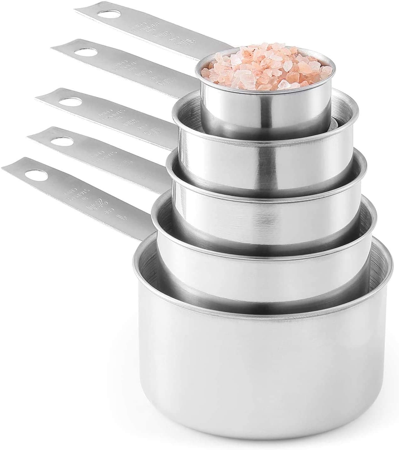 Laxinis World 5 Piece Stackable Stainless Steel Measuring Cups