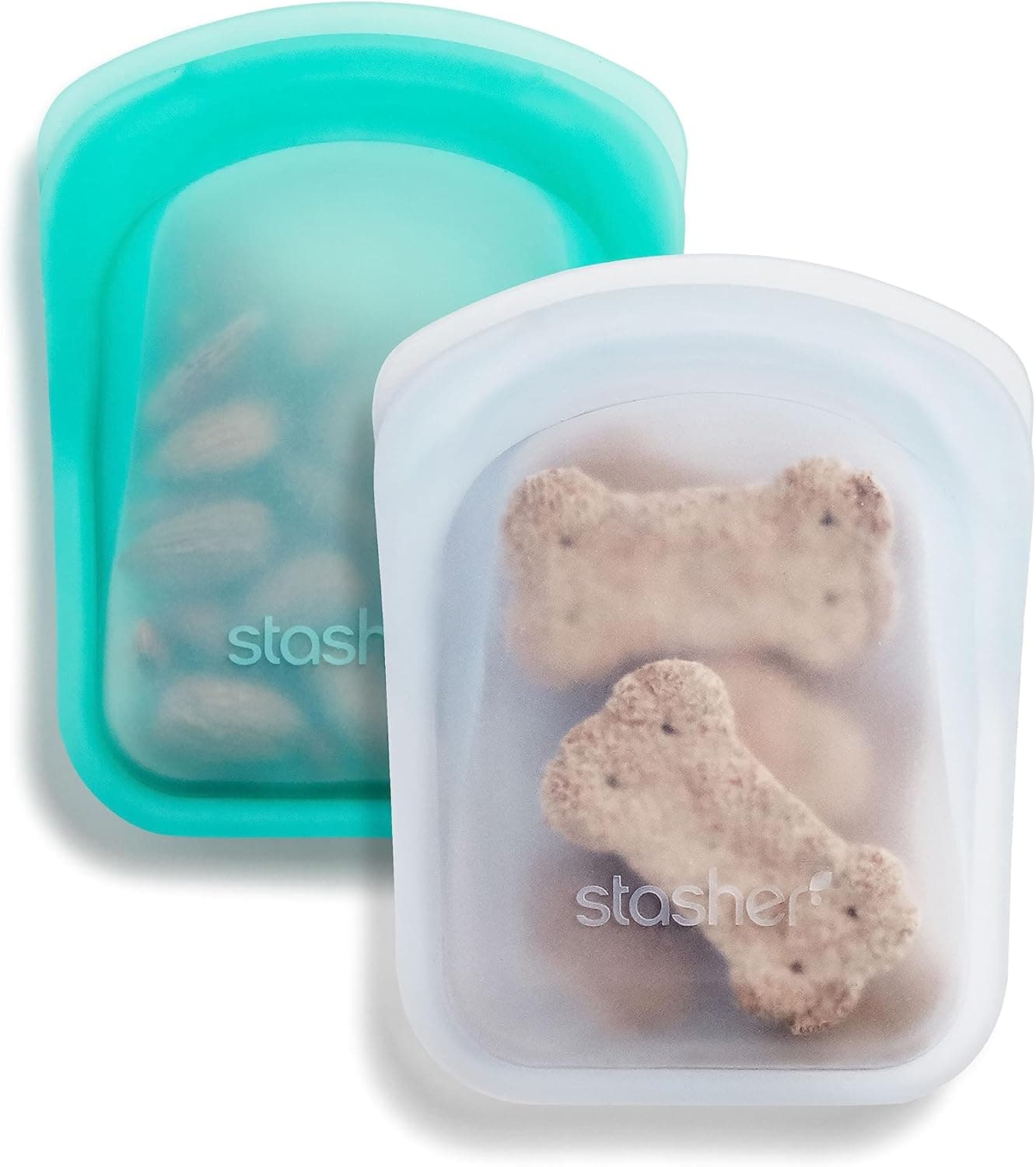 Stasher Premium Reusable Silicone Pocket Bags, 2-Pack, 4 oz