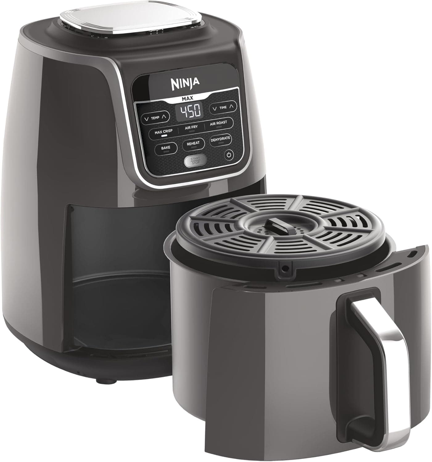 Ninja AF161 Air Fryer Max XL, 5.5 Qt, 7-in-1, Grey