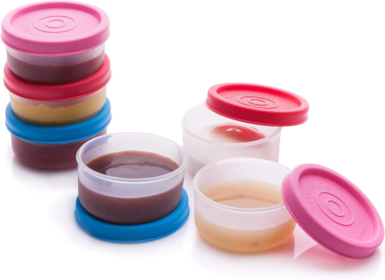 SIGNORA WARE Condiment Containers 6 pk 1.3 oz, Sauce Cups Leakproof