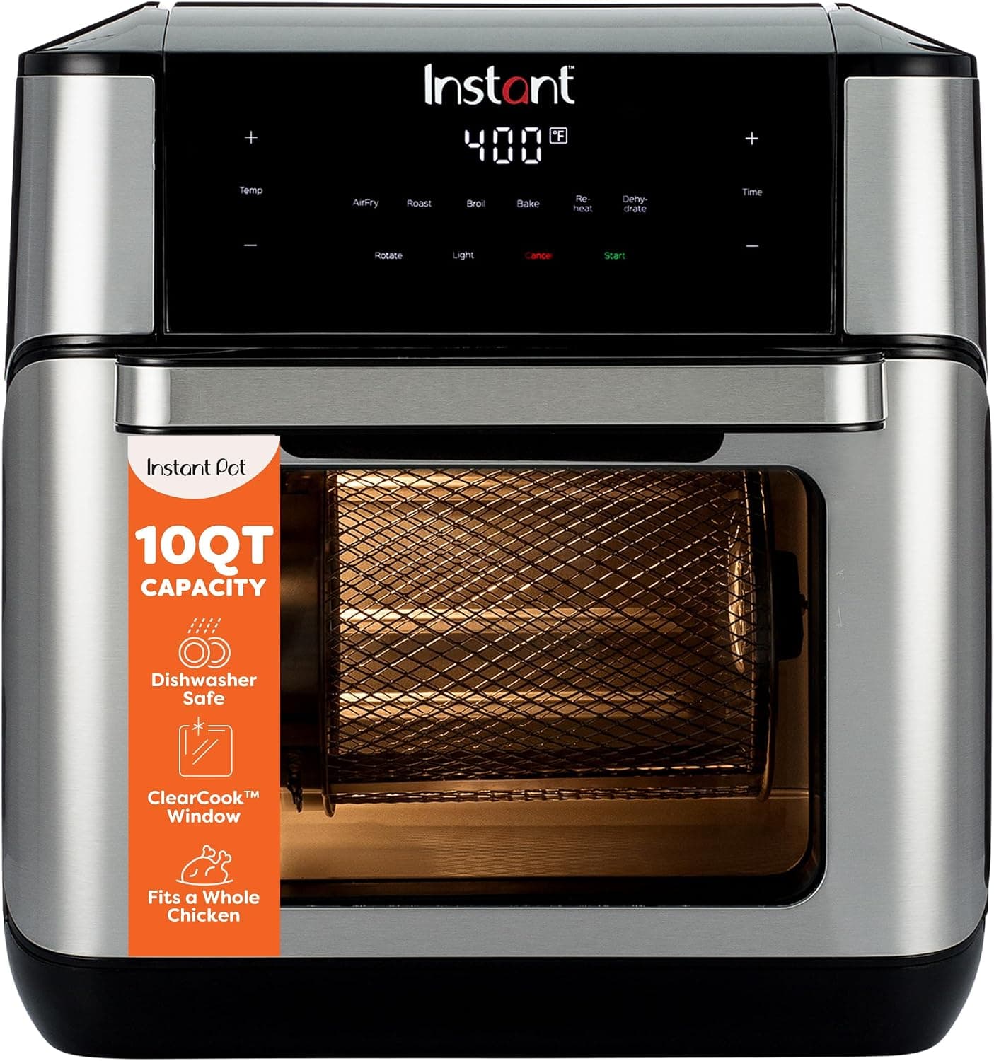 Instant Vortex Plus 10QT Air Fryer, 7-in-1 with EvenCrisp Technology
