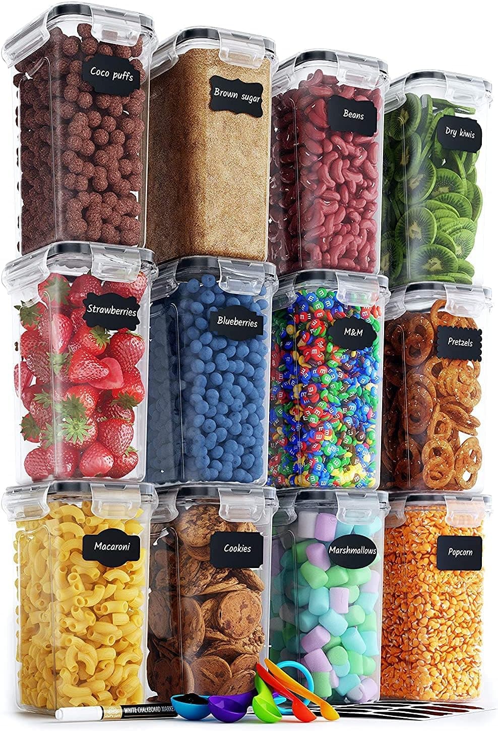Chef's Path Airtight Food Storage Containers Set of 12 2L Each