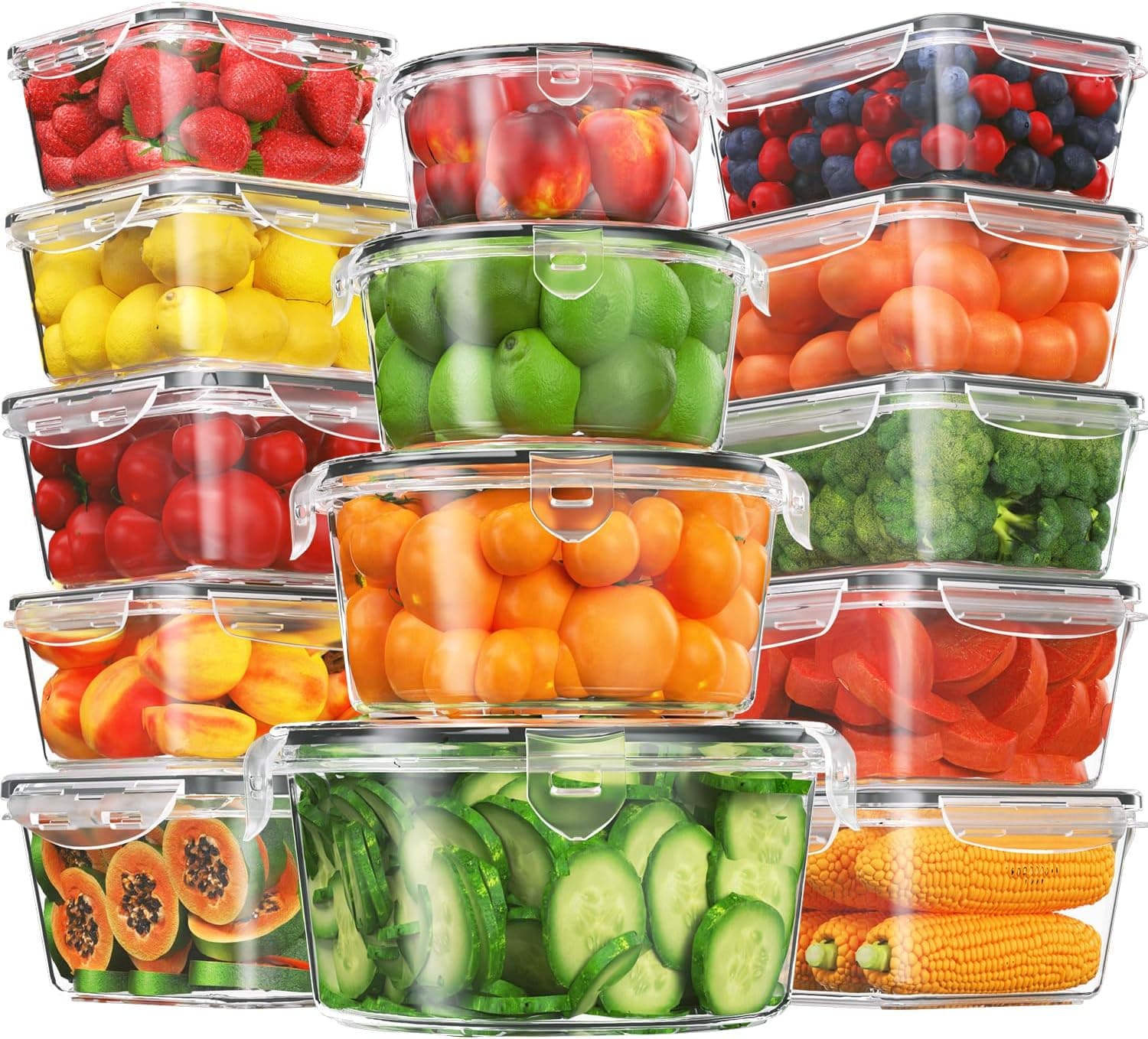 28 Pieces Extra Large Food Storage Freezer Containers with Lids