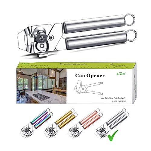 Berglander Can Opener, Stainless Steel Can Opener Hand Held, Smooth Edge Manual Can Opener, Heavy Duty