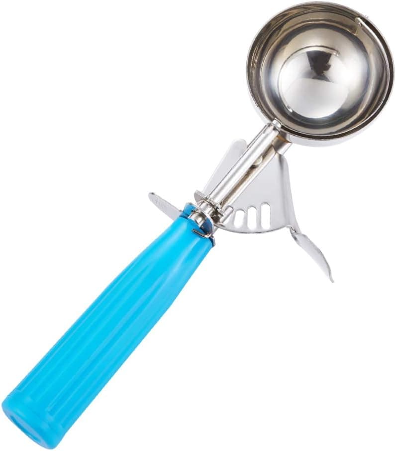 Portion Scoop #16 (2 oz) Disher, 18/8 Stainless Steel, Blue Handle