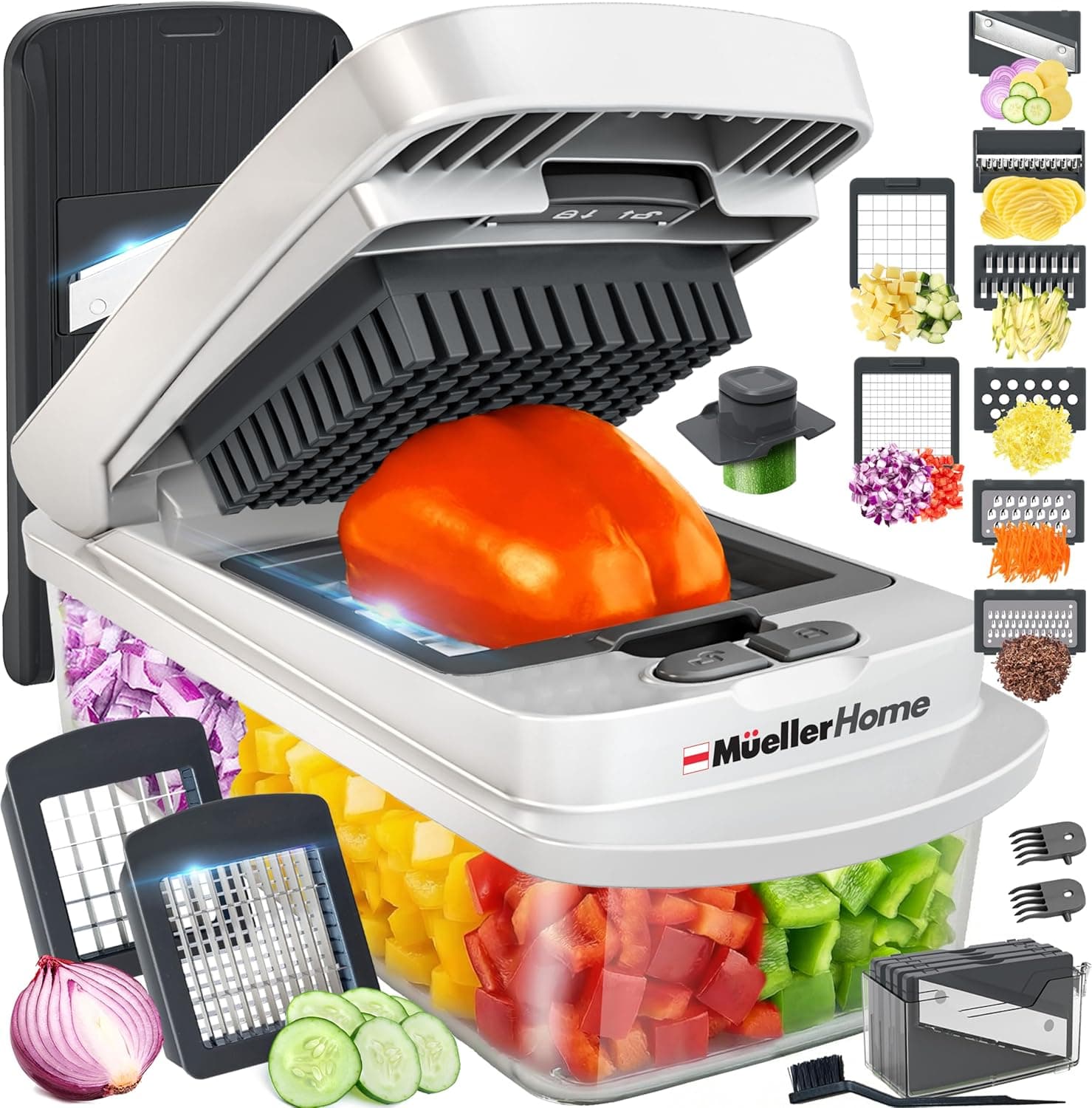 Mueller The Real Original Pro Vegetable Chopper & Mandoline Slicer 10-in-1