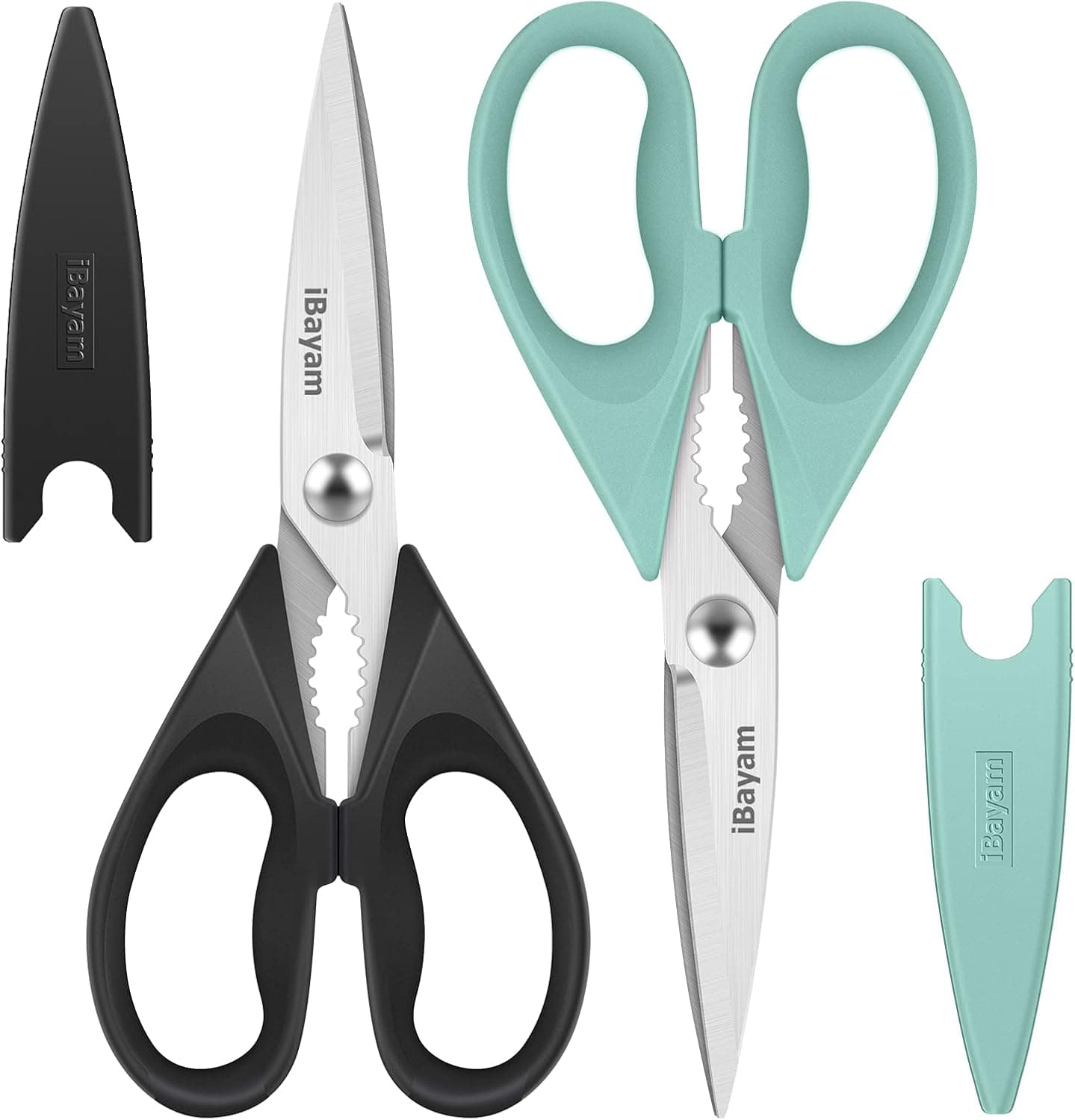 iBayam All Purpose Kitchen Shears Heavy Duty with Protective Sheath