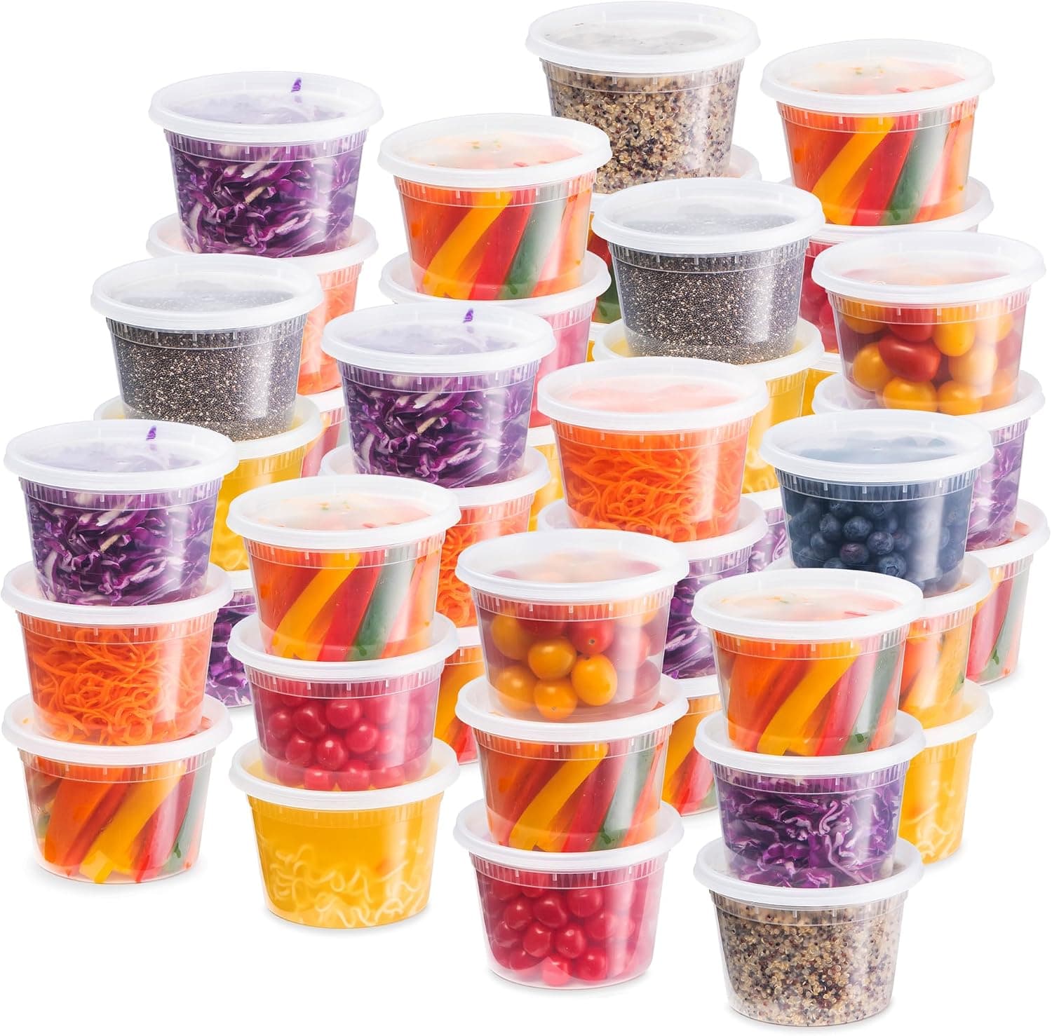 32oz Deli Soup Containers with Lids, 24 Pack Airtight