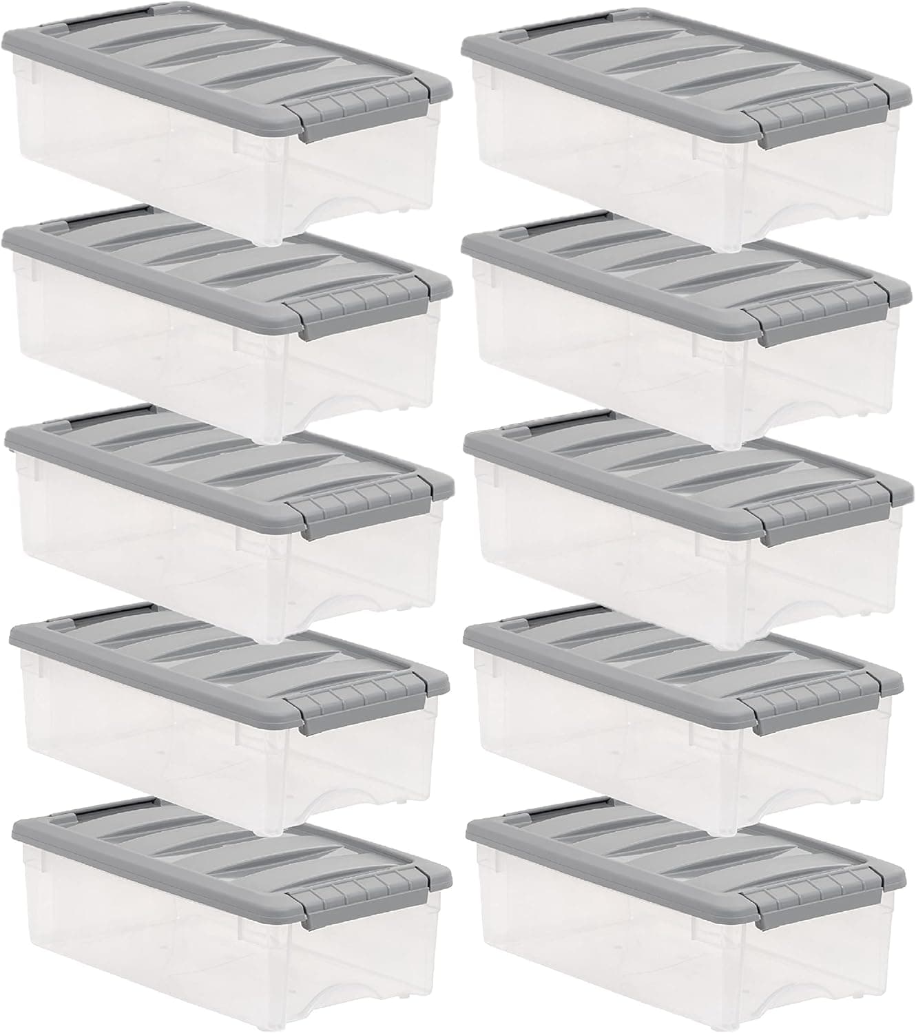 Amazon Basics Plastic Storage Containers Latching Lids 5QT Set of 10