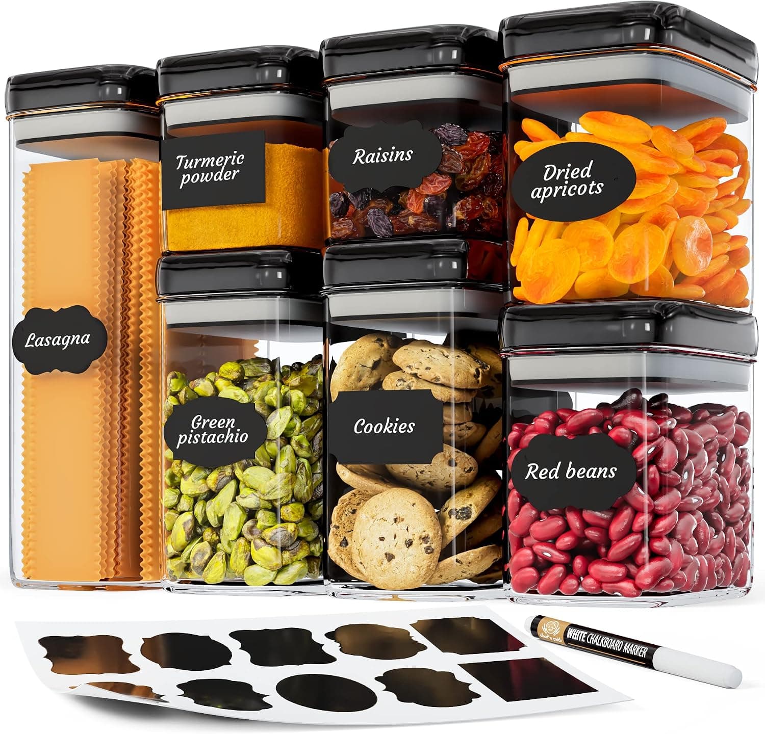 Chef's Path Airtight Food Storage Containers 7 Piece Flip Lock