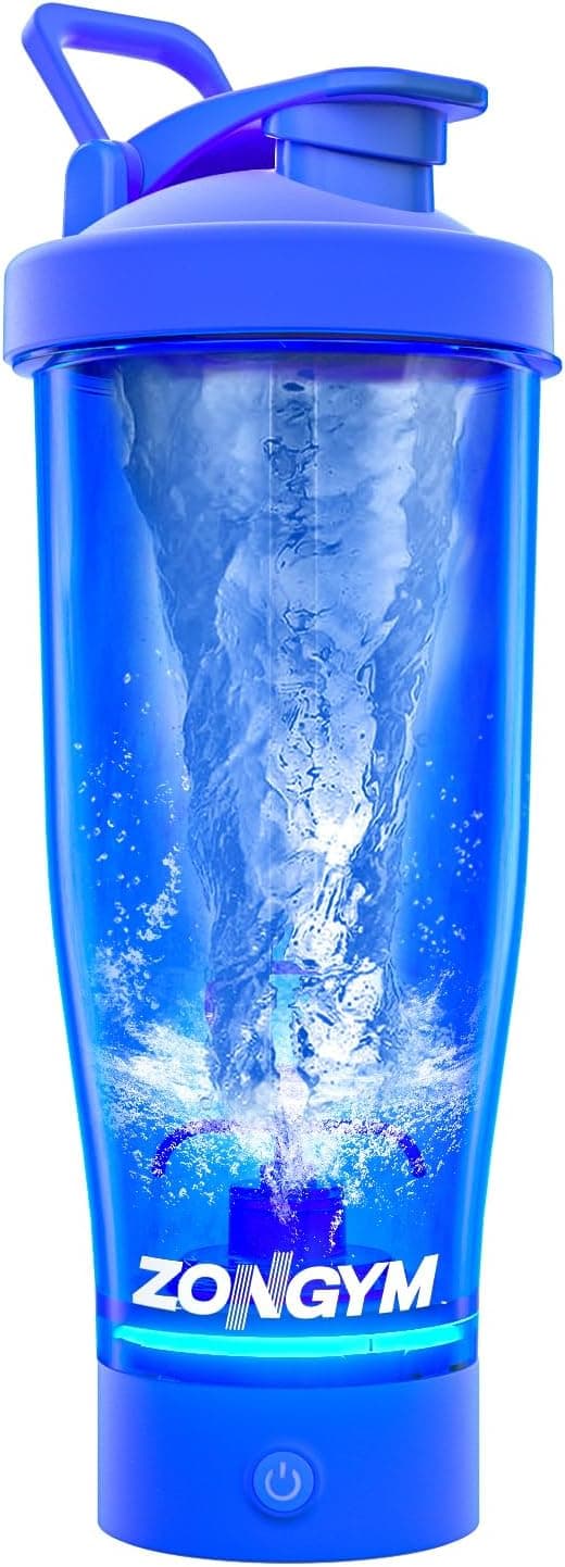 Electric Protein Shaker Bottle 24oz - USB Rechargeable Tritan Portable Blender Cup, BPA-Free