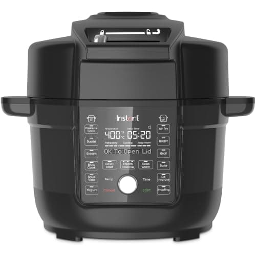Instant Pot Duo Crisp Ultimate 6.5 Qt 13-in-1 Pressure Cooker + Air Fryer | Roasts, dehydrates, bakes, proofs dough, steams, slow cooks and sautés.