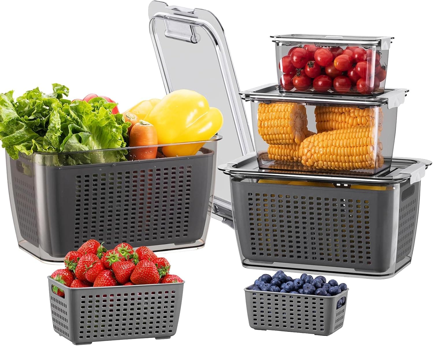 Fresh Fruit Vegetable Storage Containers 3 Pack Produce Saver