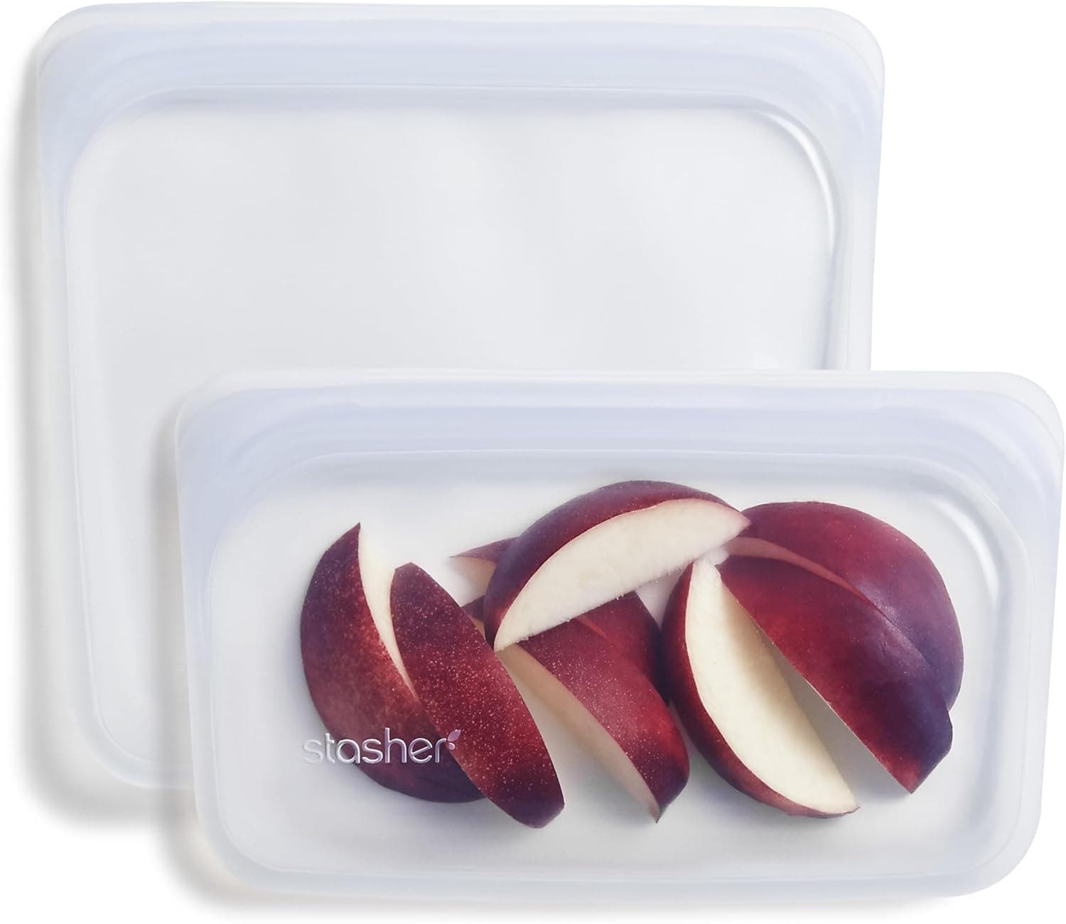 Stasher Reusable Silicone Snack & Sandwich 2-Pack, Clear