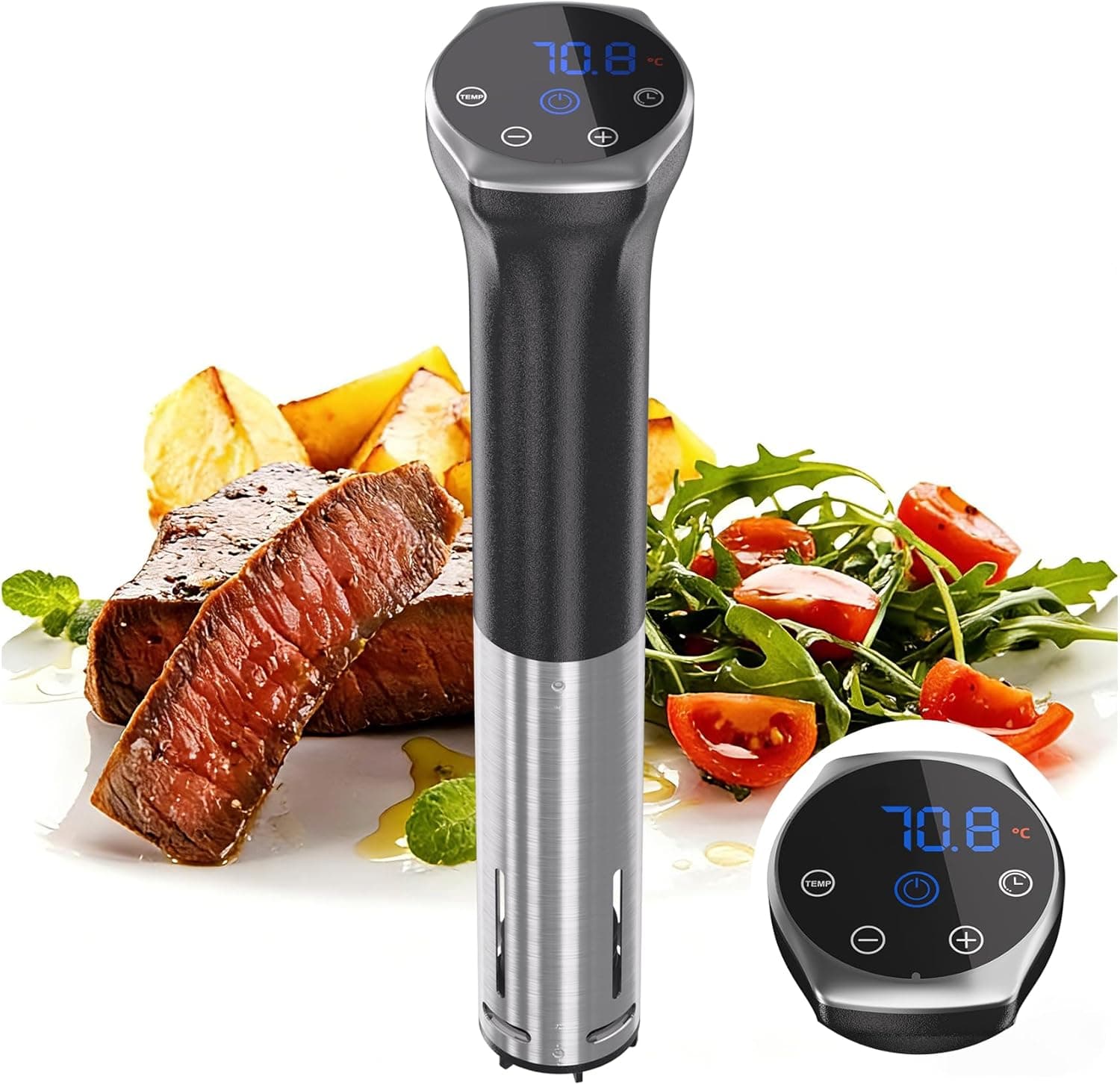 1100W Sous Vide Cooker, Ultra-Quiet Precision Immersion Circulator, IPX7 Waterproof