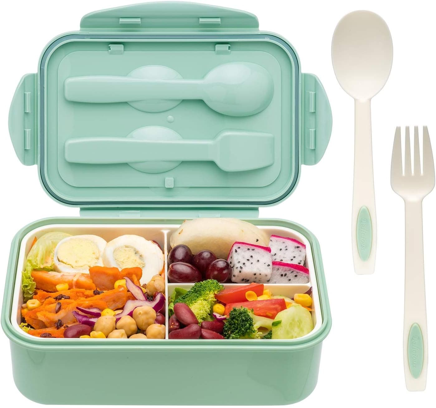 LOVINA Bento Boxes for Adults 1100ml with Spoon & Fork