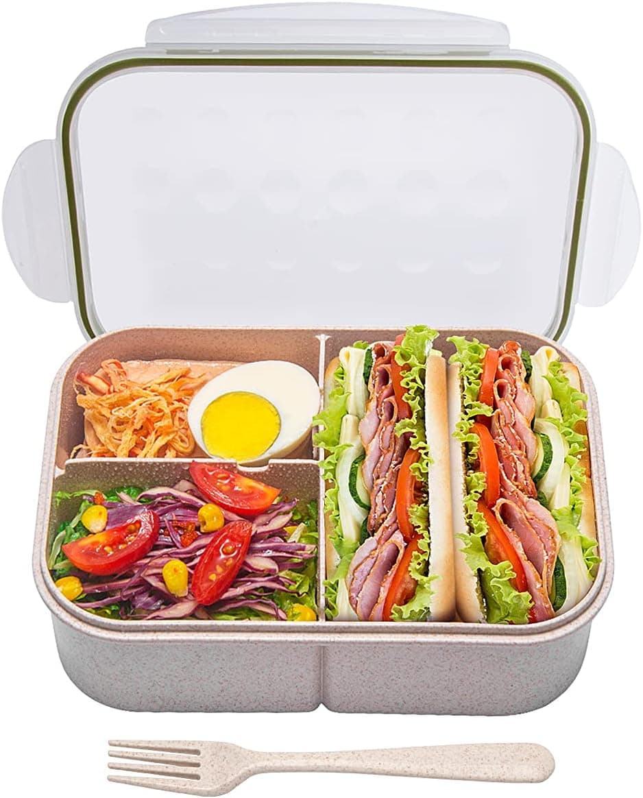MISS BIG Large Bento Lunch Box for Adults 1900ml 3 Compartments