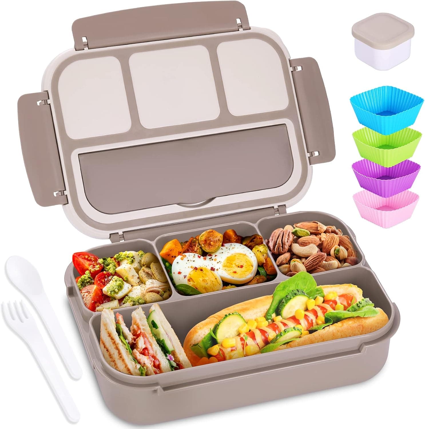 Bento Box Adult Lunch Box 4 Compartments 40oz with Utensils